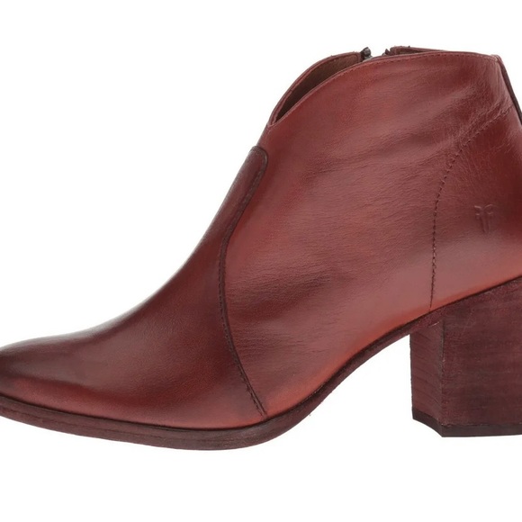 NEW WITHOUT BOX $298 FRYE WOMEN NORA ZIP SHORT CLASSIC SOFT BOTTIE- RED CLAY 10B - Picture 3 of 14